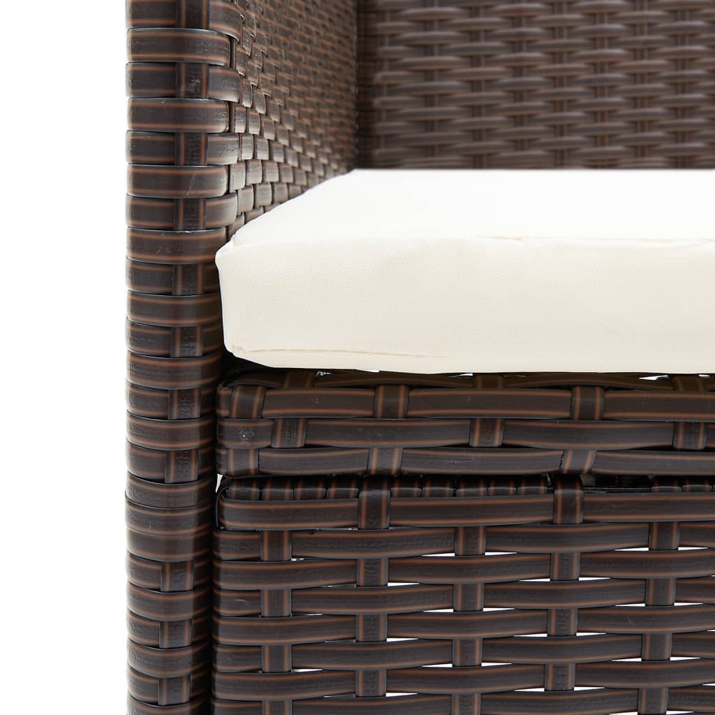 Tuinstoelen 2 st poly rattan