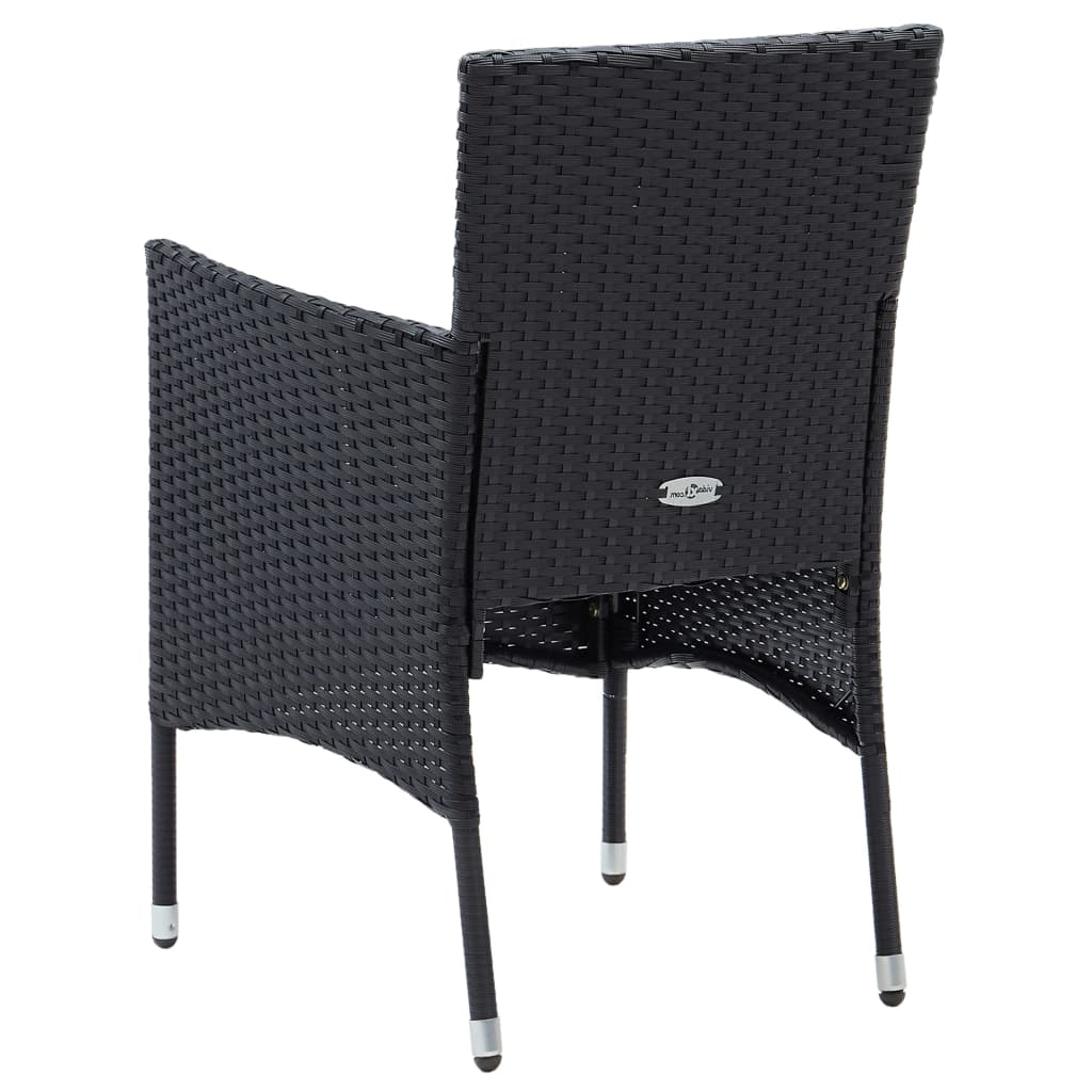 Tuinstoelen 4 st poly rattan