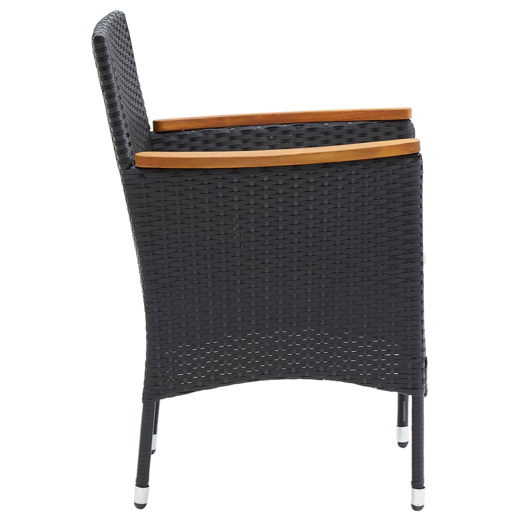 Tuinstoelen 4 st poly rattan