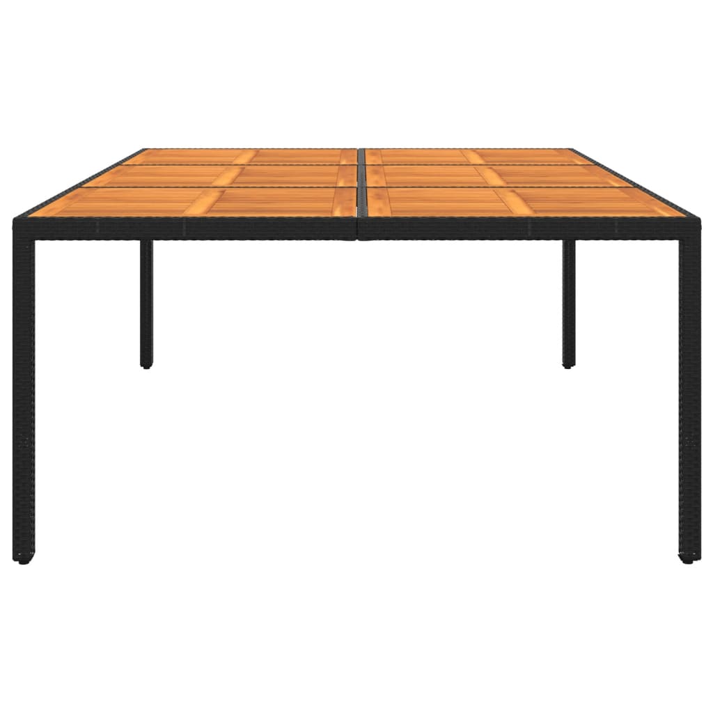 Tuintafel 200x150x75 cm acaciahout en poly rattan