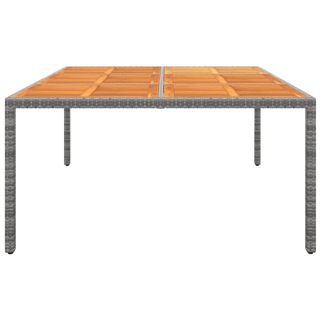 Tuintafel 200x150x75 cm acaciahout en poly rattan