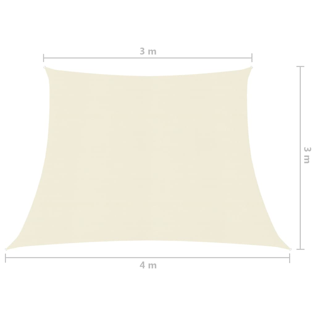 Zonnezeil 160 g/m² 3/4x2 m HDPE