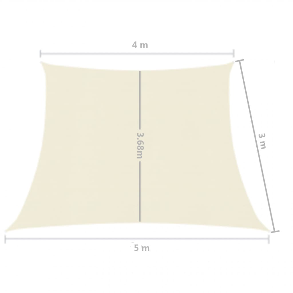 Zonnezeil 160 g/m² 3/4x2 m HDPE