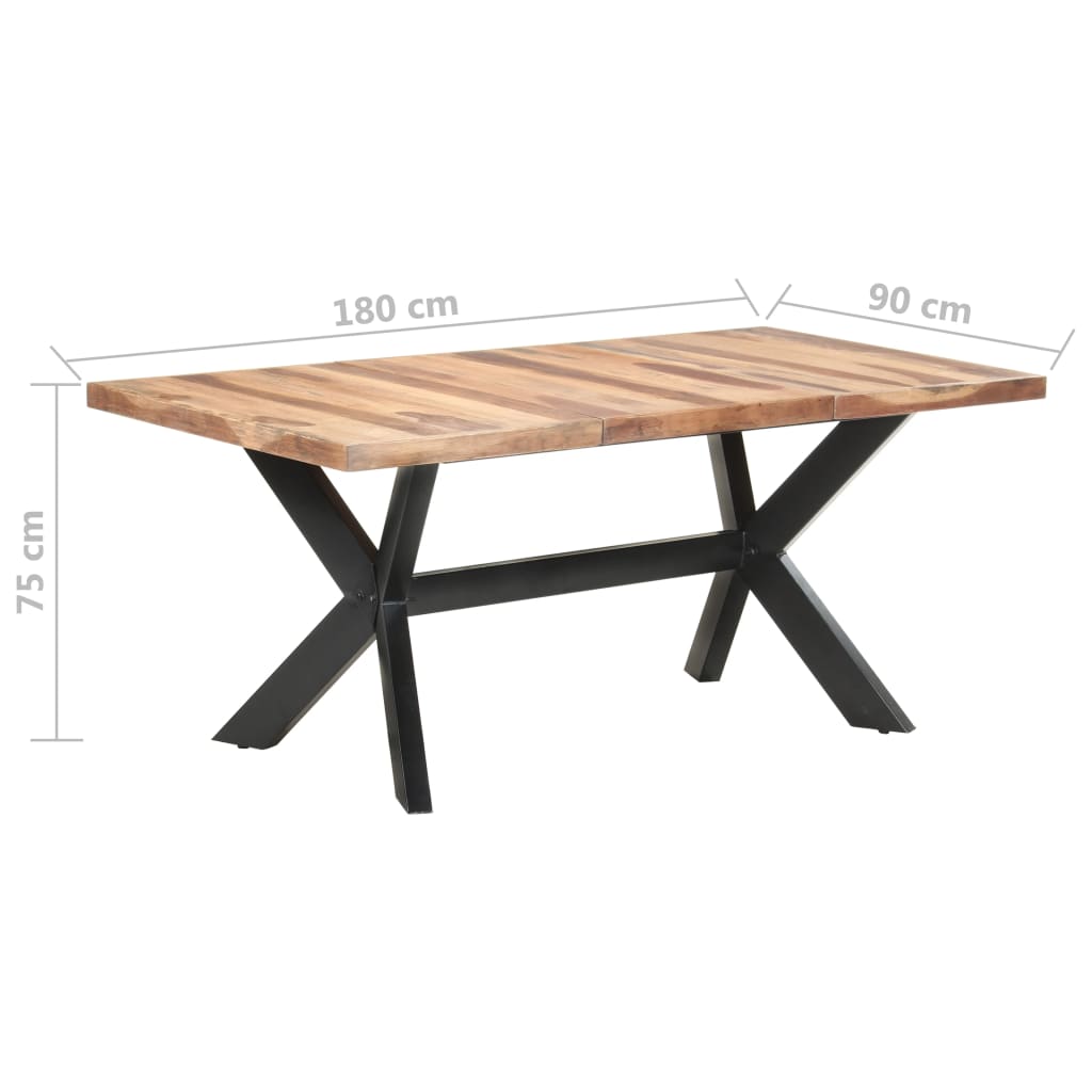 Eettafel 200x100x75 cm hout met honingkleurige afwerking