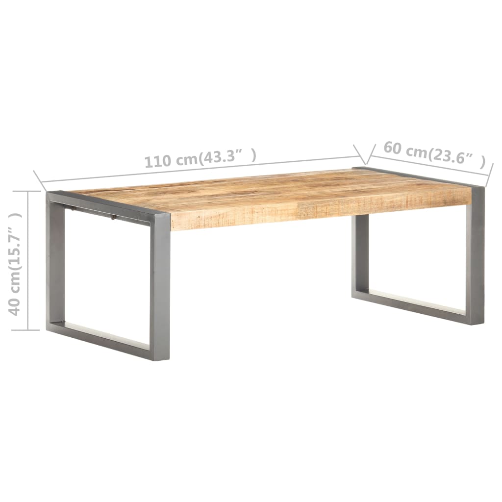 Salontafel 110x60x40 cm massief hout met sheesham afwerking