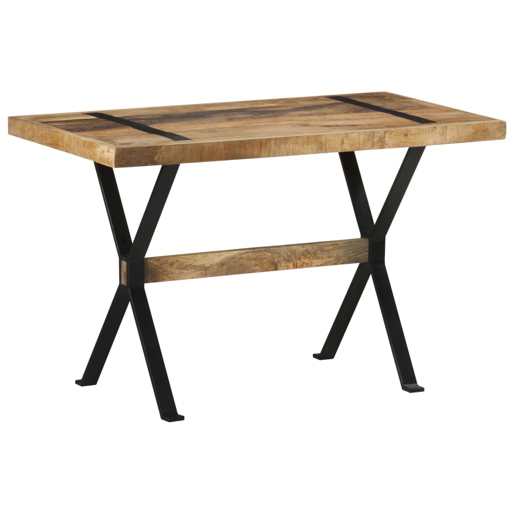 Eettafel 120x60x76 cm ruw mangohout