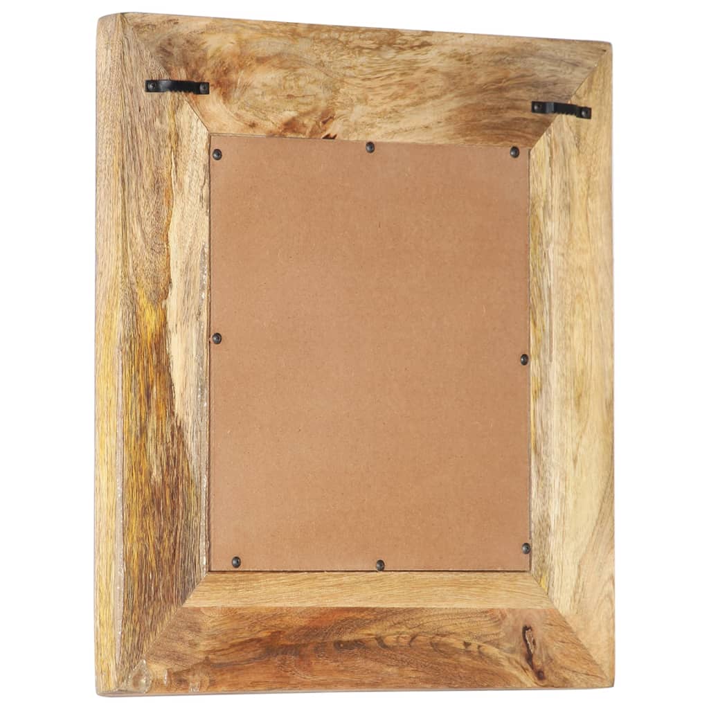 Spiegel handgesneden 50x50x2,6 cm massief mangohout