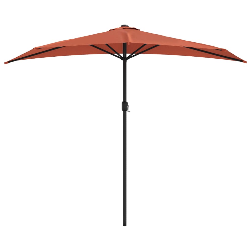 Balkonparasol half met aluminium paal 270x144 cm