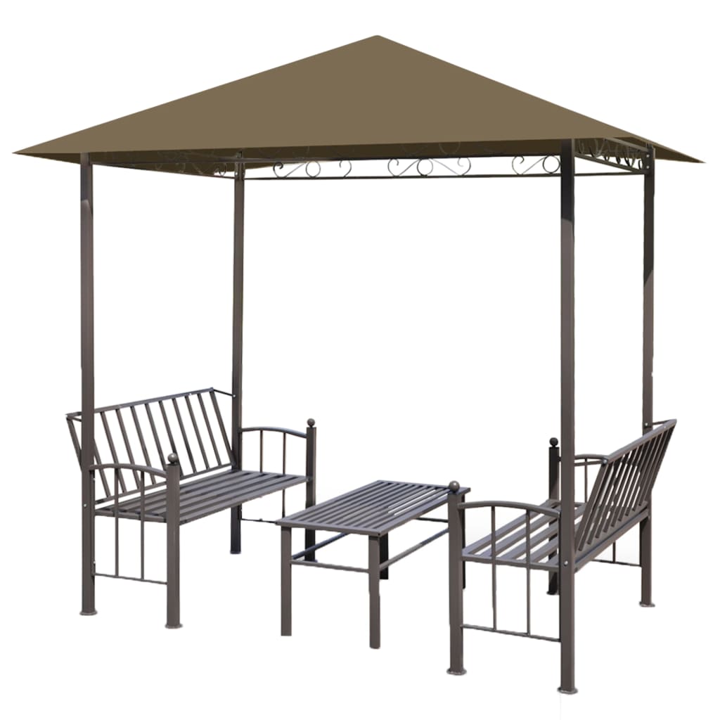 Tuinpaviljoen met tafel en bankjes 180 g/m² 2,5x1,5x2,4 m