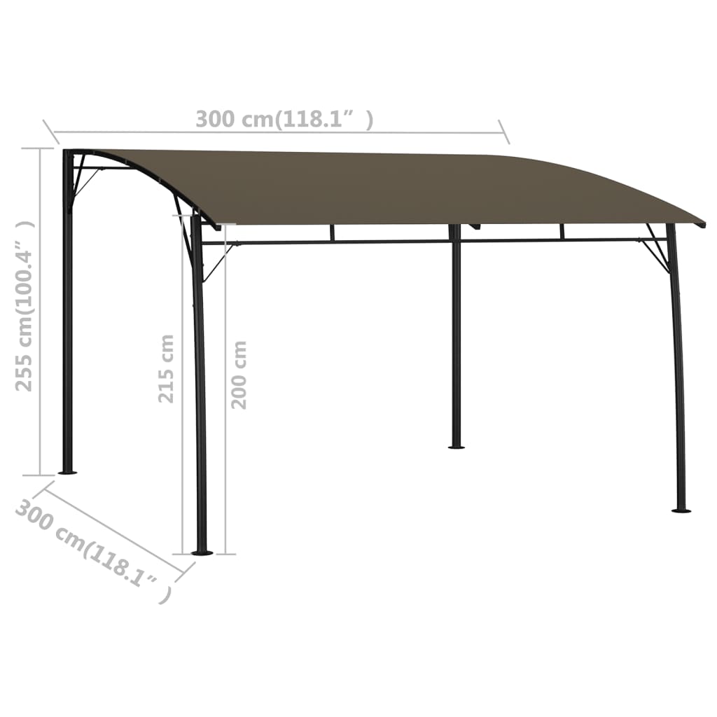 Zonneluifel 4x3x2,55 m antracietkleurig