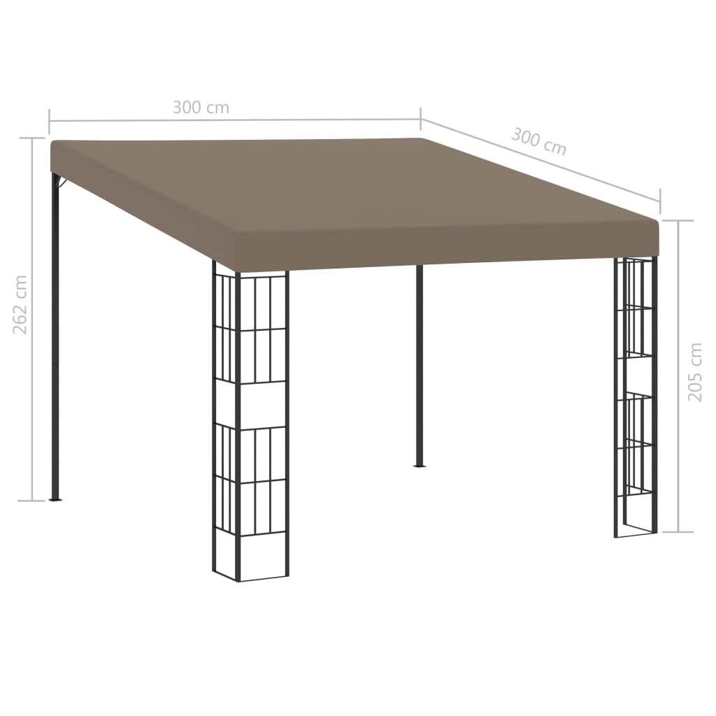 Wandprieel 3x6 m stof antracietkleurig