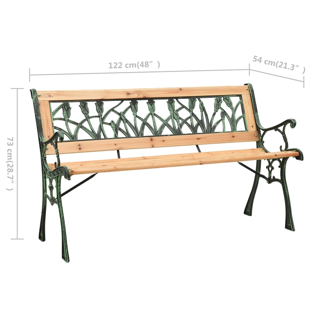 Tuinbank 122 cm massief vurenhout