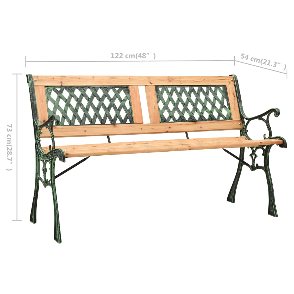 Tuinbank 122 cm massief vurenhout