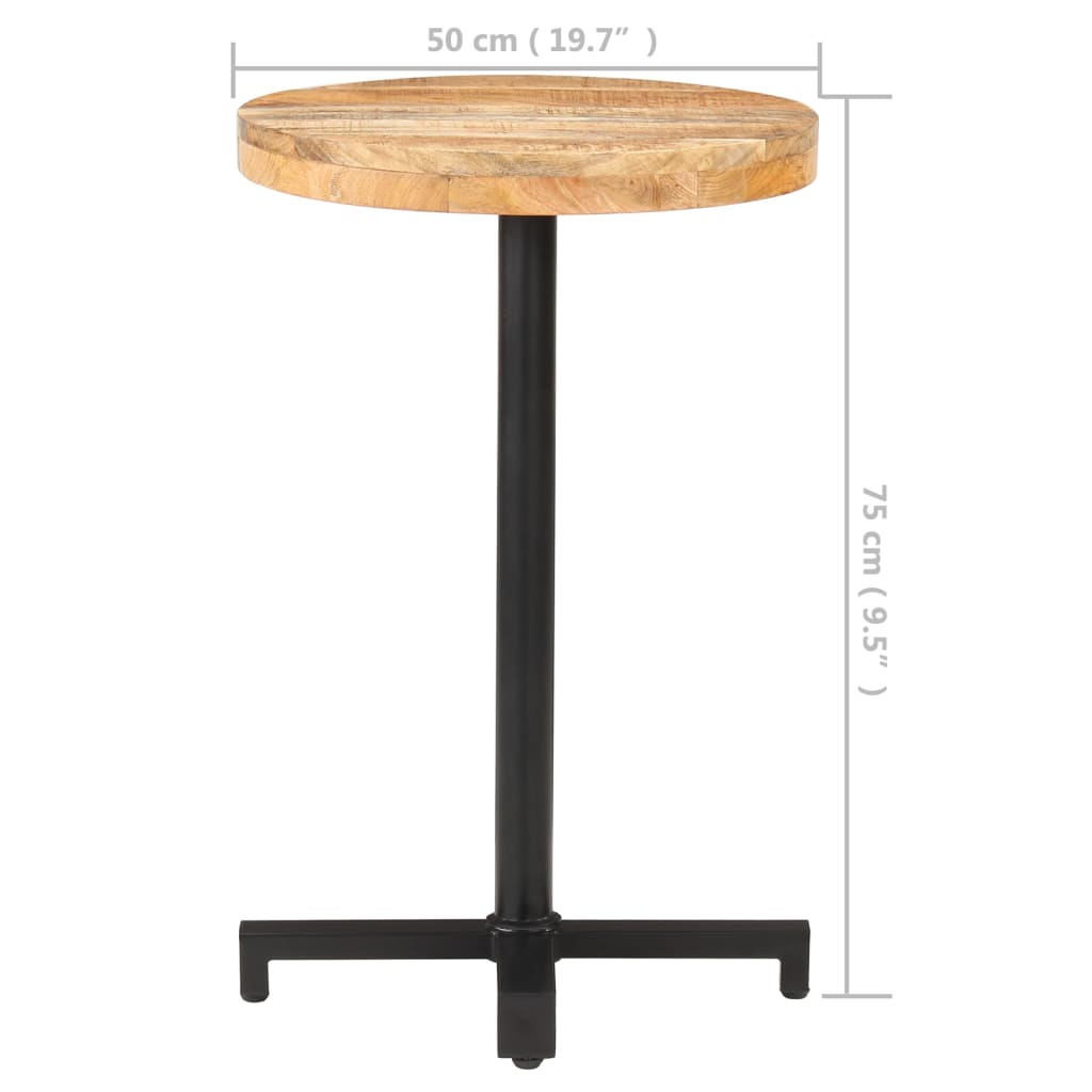 Bistrotafel rond Ø 80x75 cm massief gerecycled hout