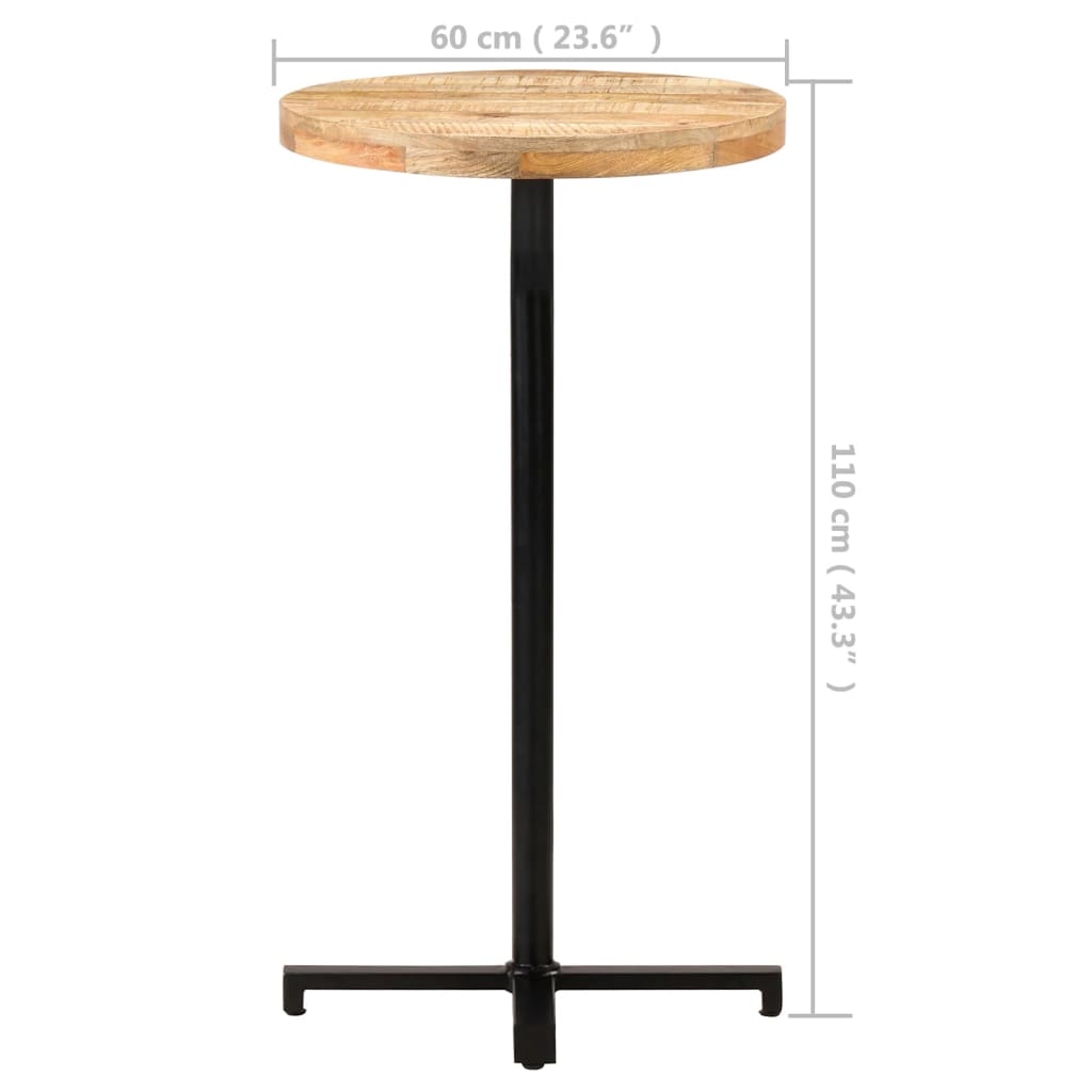 Bistrotafel rond Ø 80x75 cm massief gerecycled hout