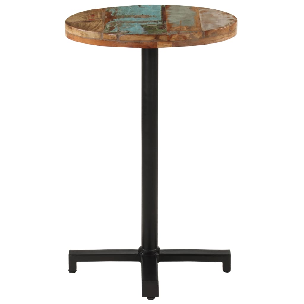 Bistrotafel rond Ø 80x75 cm massief gerecycled hout