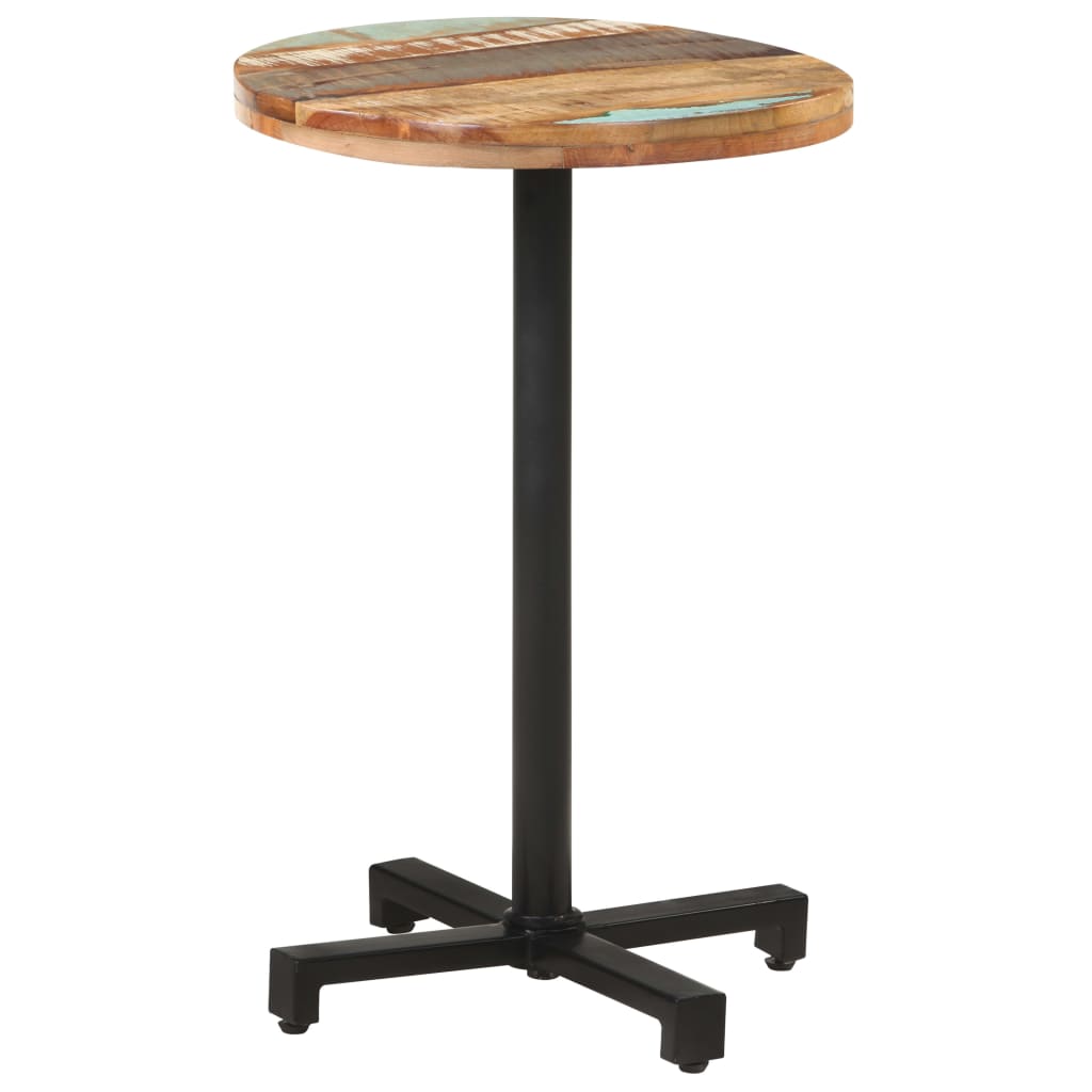 Bistrotafel rond Ø 80x75 cm massief gerecycled hout