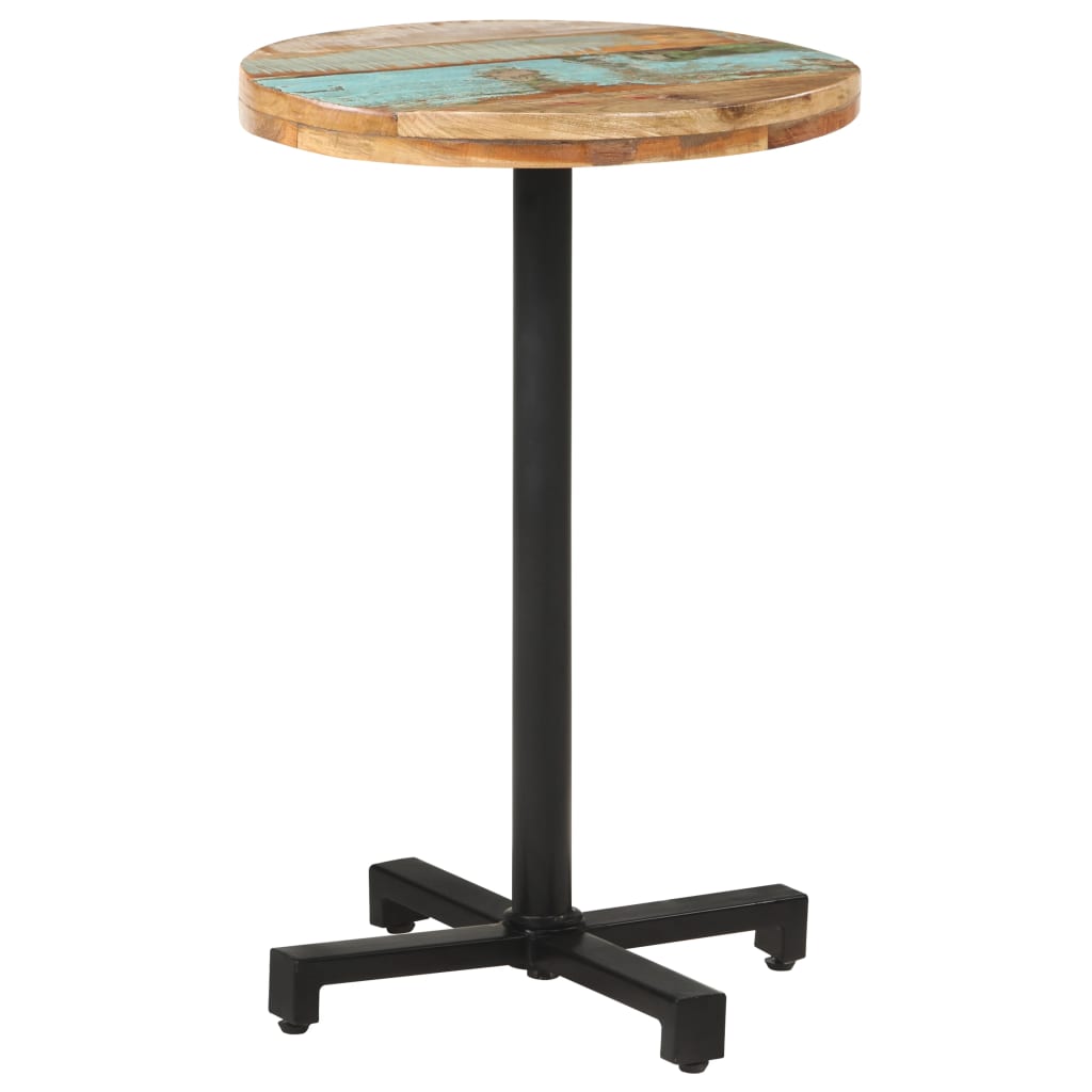 Bistrotafel rond Ø 80x75 cm massief gerecycled hout