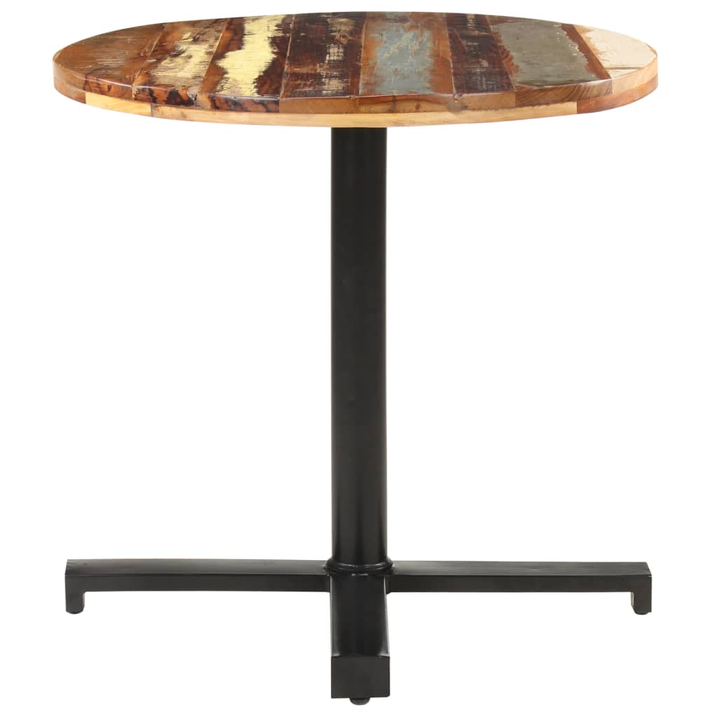 Bistrotafel rond Ø 80x75 cm massief gerecycled hout