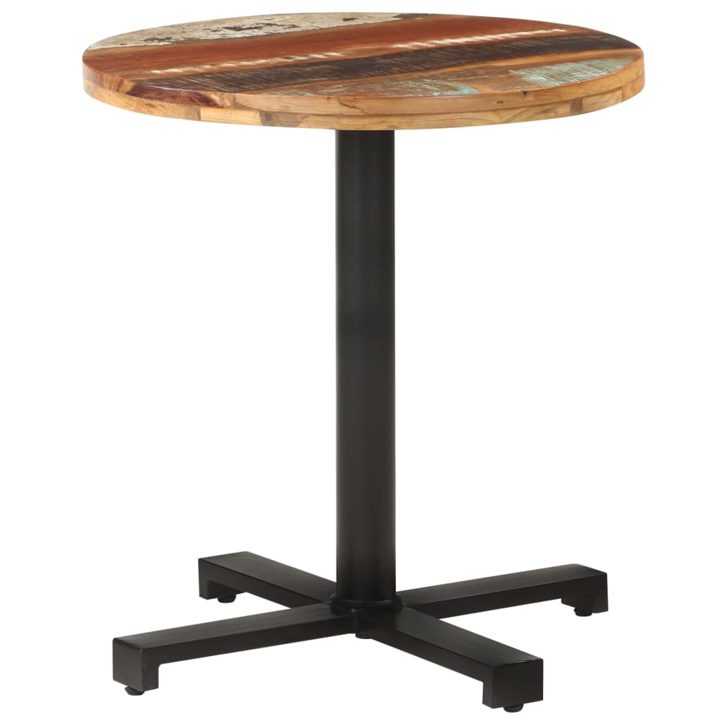 Bistrotafel rond Ø 80x75 cm massief gerecycled hout