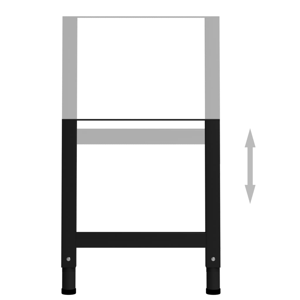 Werkbankframes verstelbaar 2 st 55x(69-95,5) cm metaal