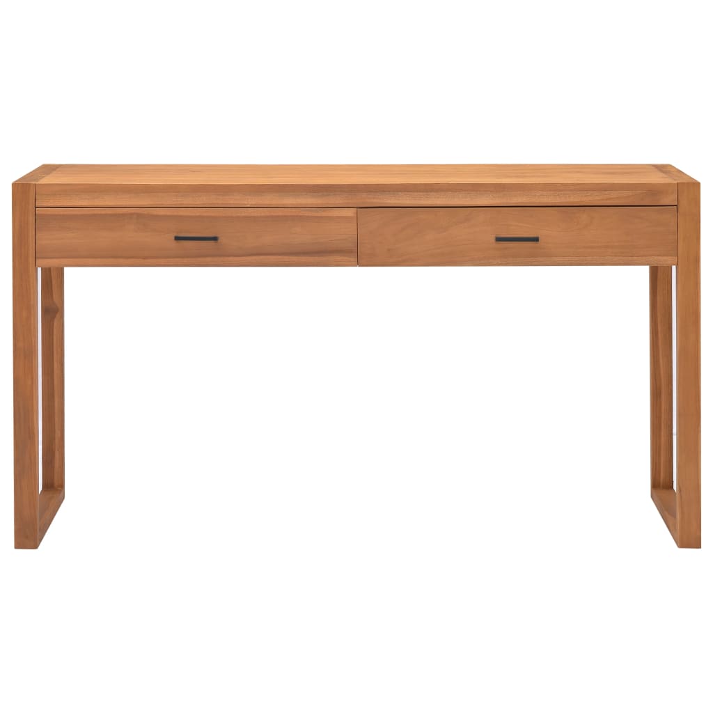 Bureau met 2 lades 140x40x75 cm teakhout