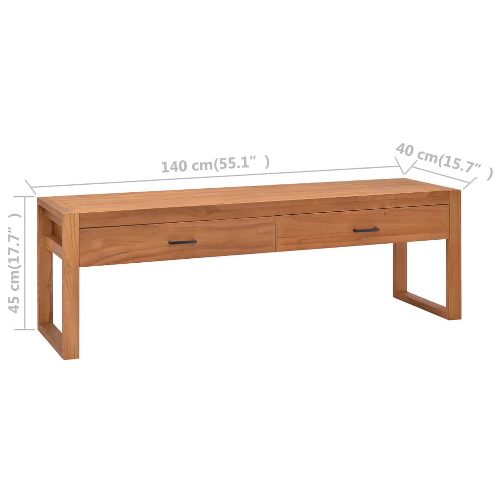 Tv-meubel 120x40x45 cm massief teakhout