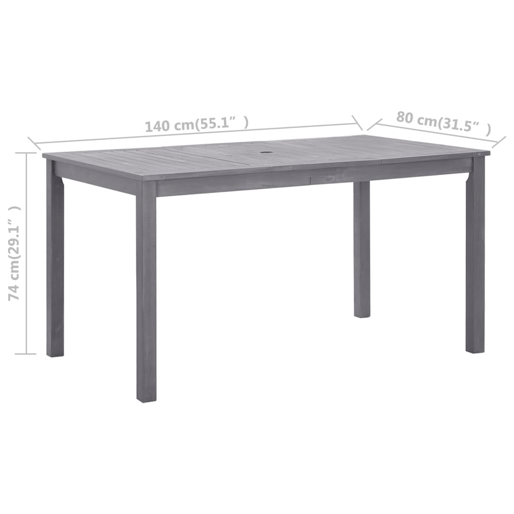 Tuintafel 200x100x75 cm massief acaciahout