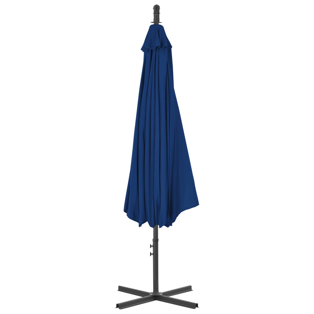 Zweefparasol met stalen paal 300 cm azuurblauw