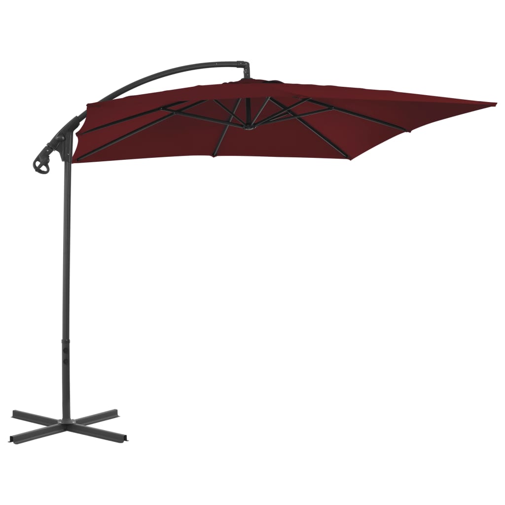 Zweefparasol met stalen paal 250x250 cm zand