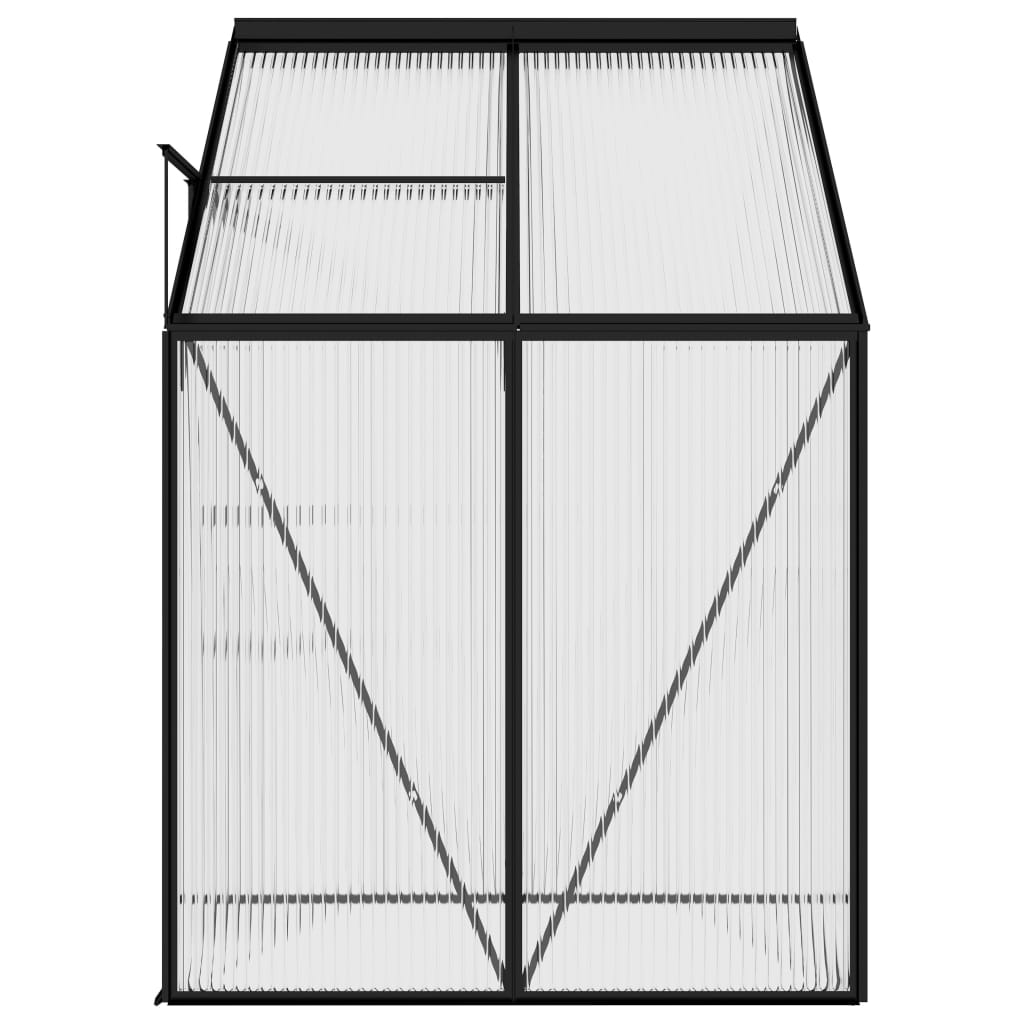 Broeikas 2,59 m³ aluminium antracietkleurig