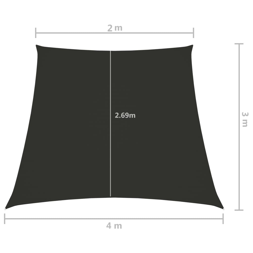 Zonnezeil trapezium 2/4x3 m oxford stof