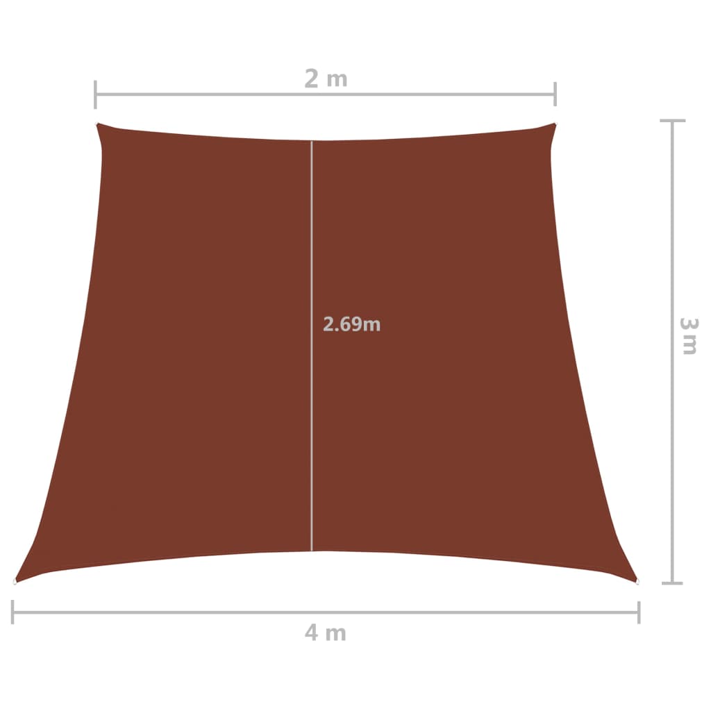 Zonnezeil trapezium 2/4x3 m oxford stof