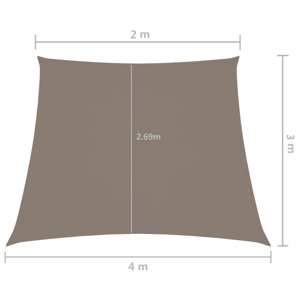 Zonnezeil trapezium 2/4x3 m oxford stof