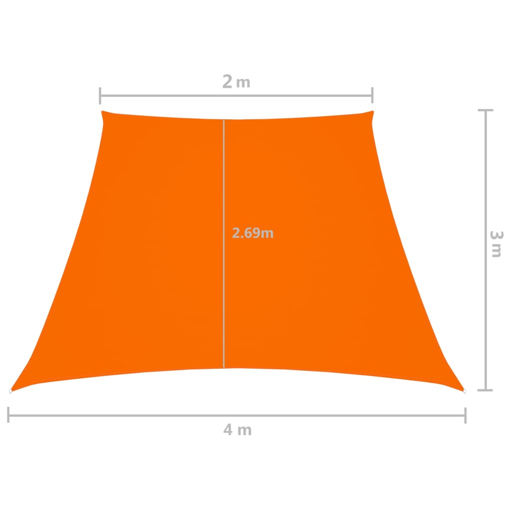 Zonnezeil trapezium 2/4x3 m oxford stof