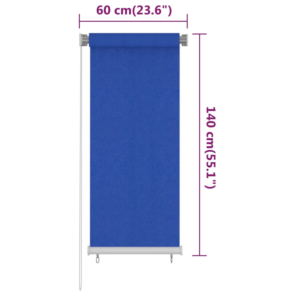 Rolgordijn voor buiten 160x230 cm HDPE