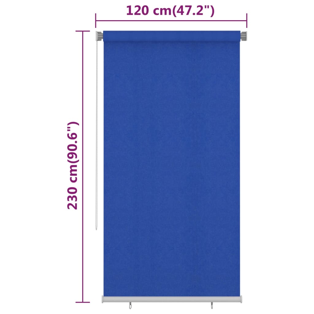 Rolgordijn voor buiten 160x230 cm HDPE