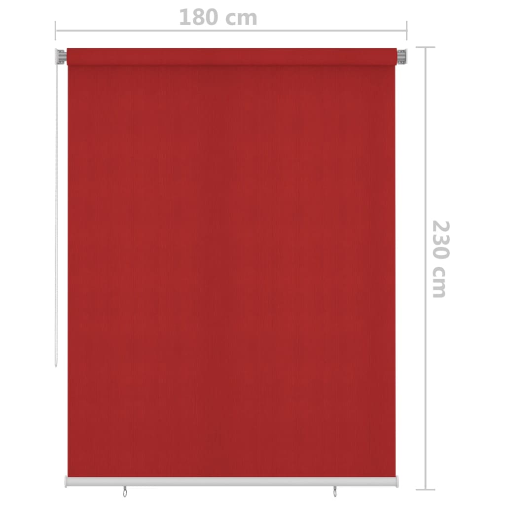 Rolgordijn voor buiten 160x230 cm HDPE rood