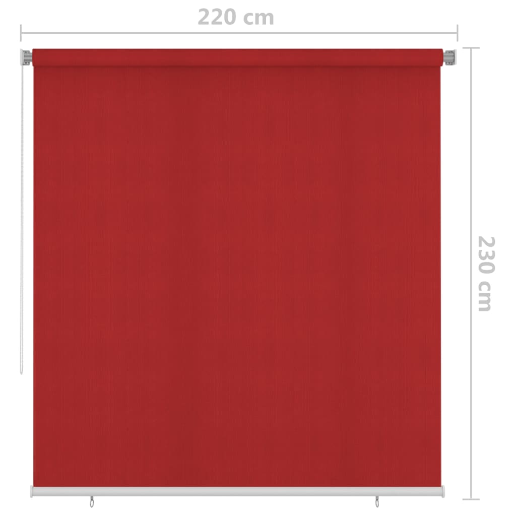 Rolgordijn voor buiten 160x230 cm HDPE rood