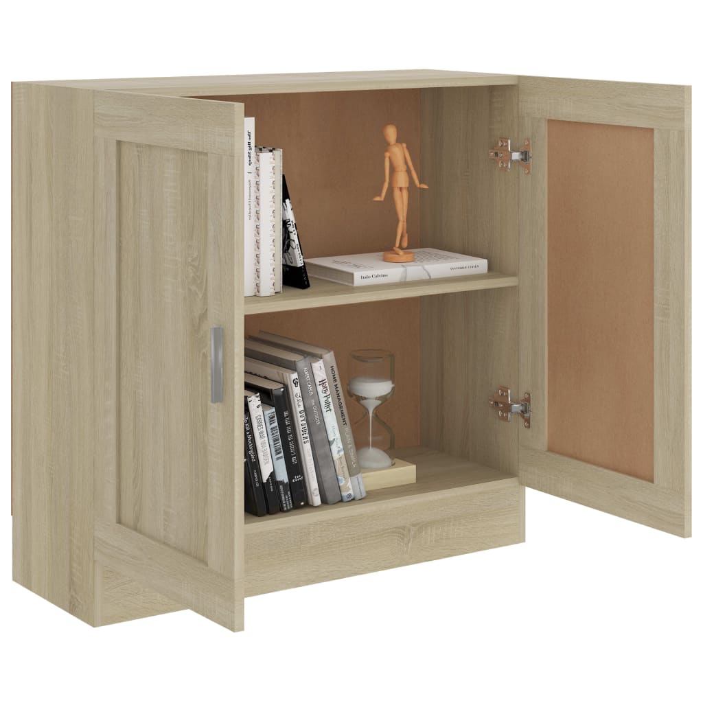 Boekenkast 82,5x30,5x80 cm bewerkt hout eikenkleurig