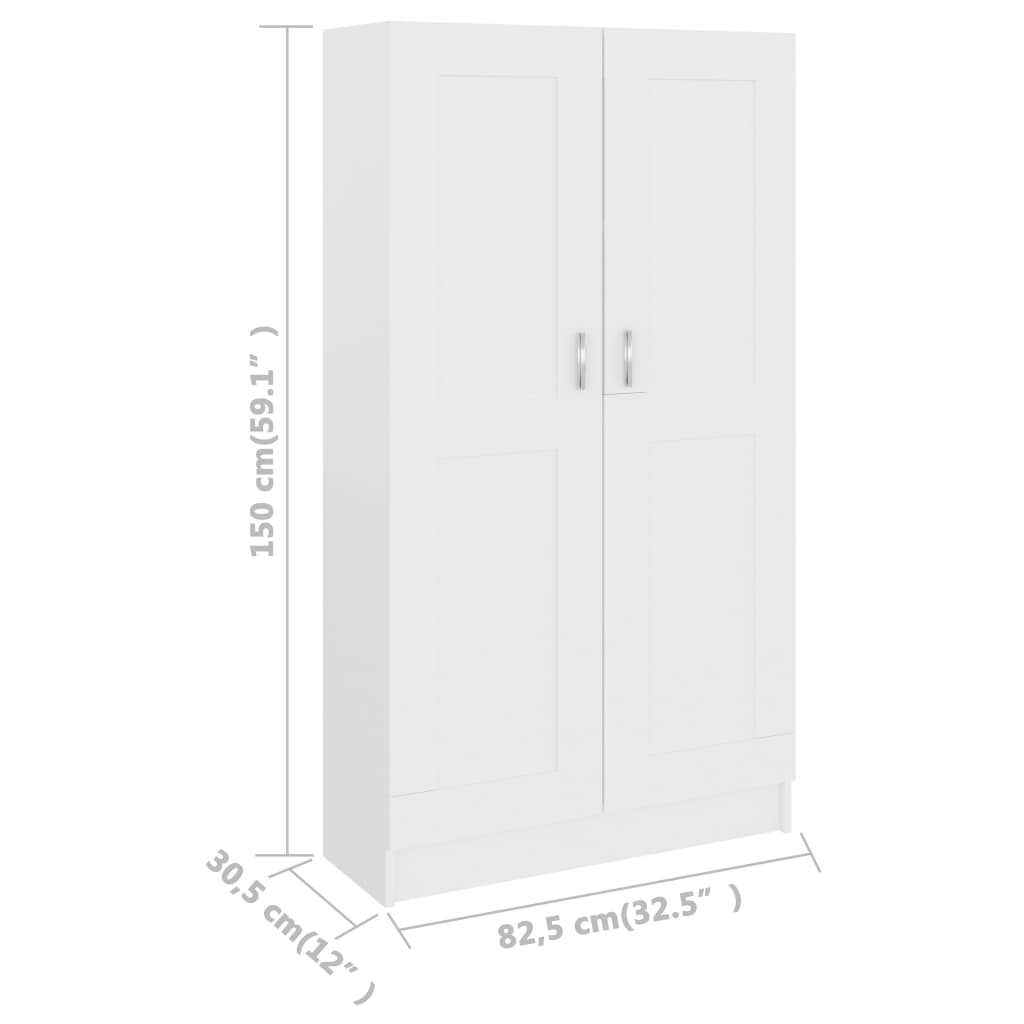 Boekenkast 82,5x30,5x150 cm bewerkt hout