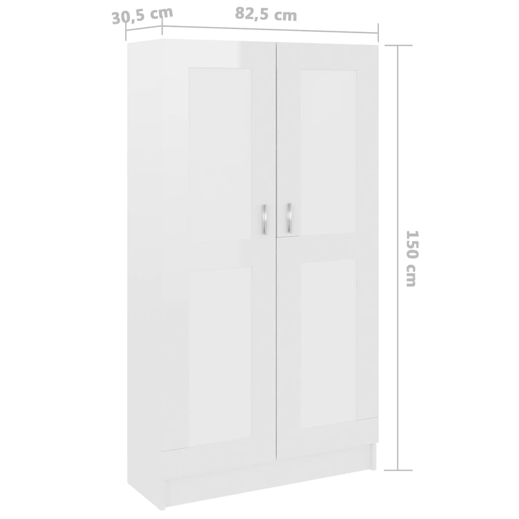 Boekenkast 82,5x30,5x80 cm bewerkt hout eikenkleurig