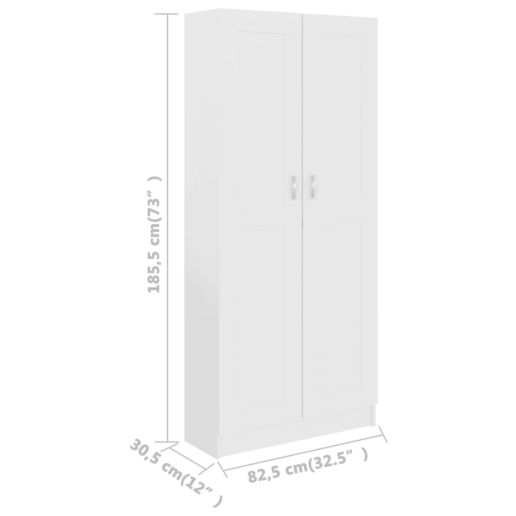 Boekenkast 82,5x30,5x150 cm bewerkt hout