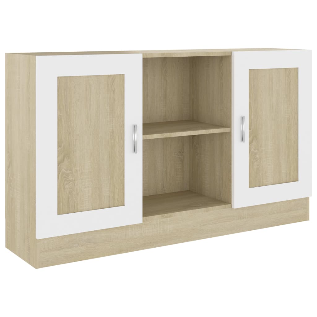 Vitrinekast 120x30,5x70 cm bewerkt hout