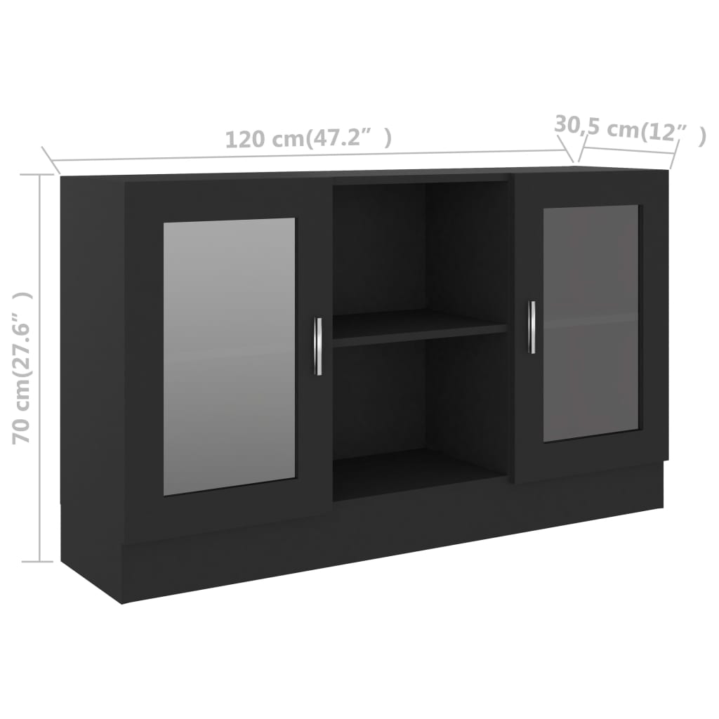 Dressoir 120x30,5x70 cm bewerkt hout