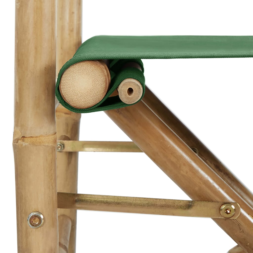 Regisseursstoelen 2 st inklapbaar bamboe en canvas