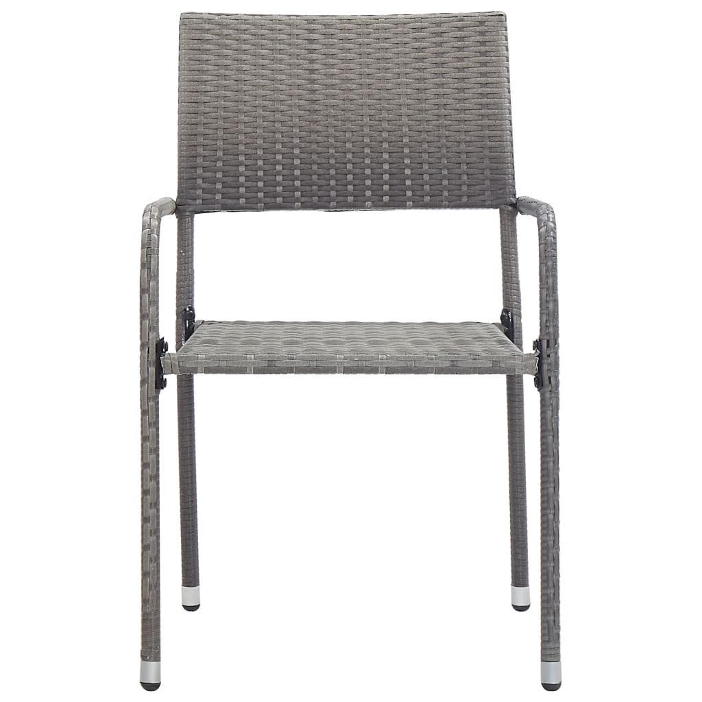 Tuinstoelen 4 st poly rattan