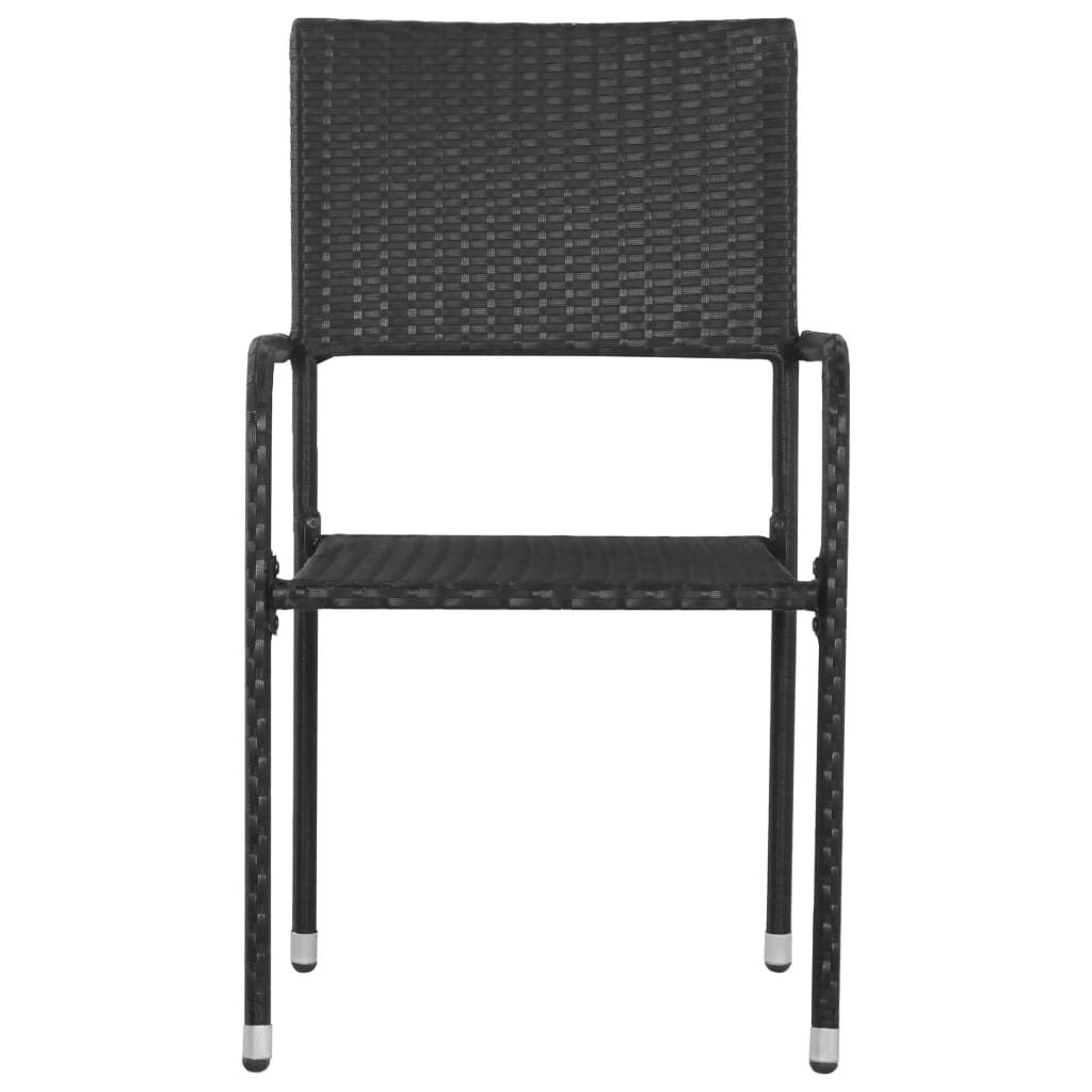 Tuinstoelen 4 st poly rattan