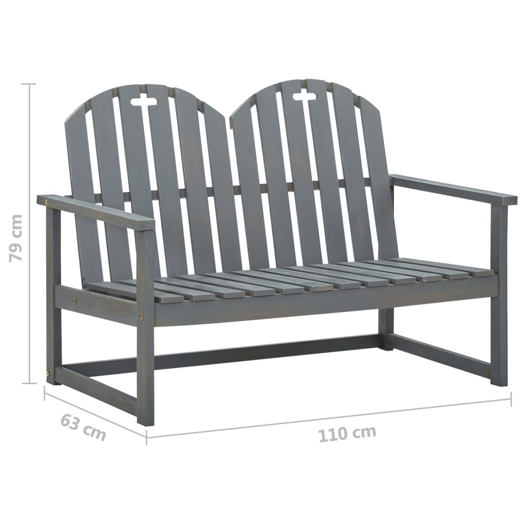 4-delige Loungeset massief acaciahout