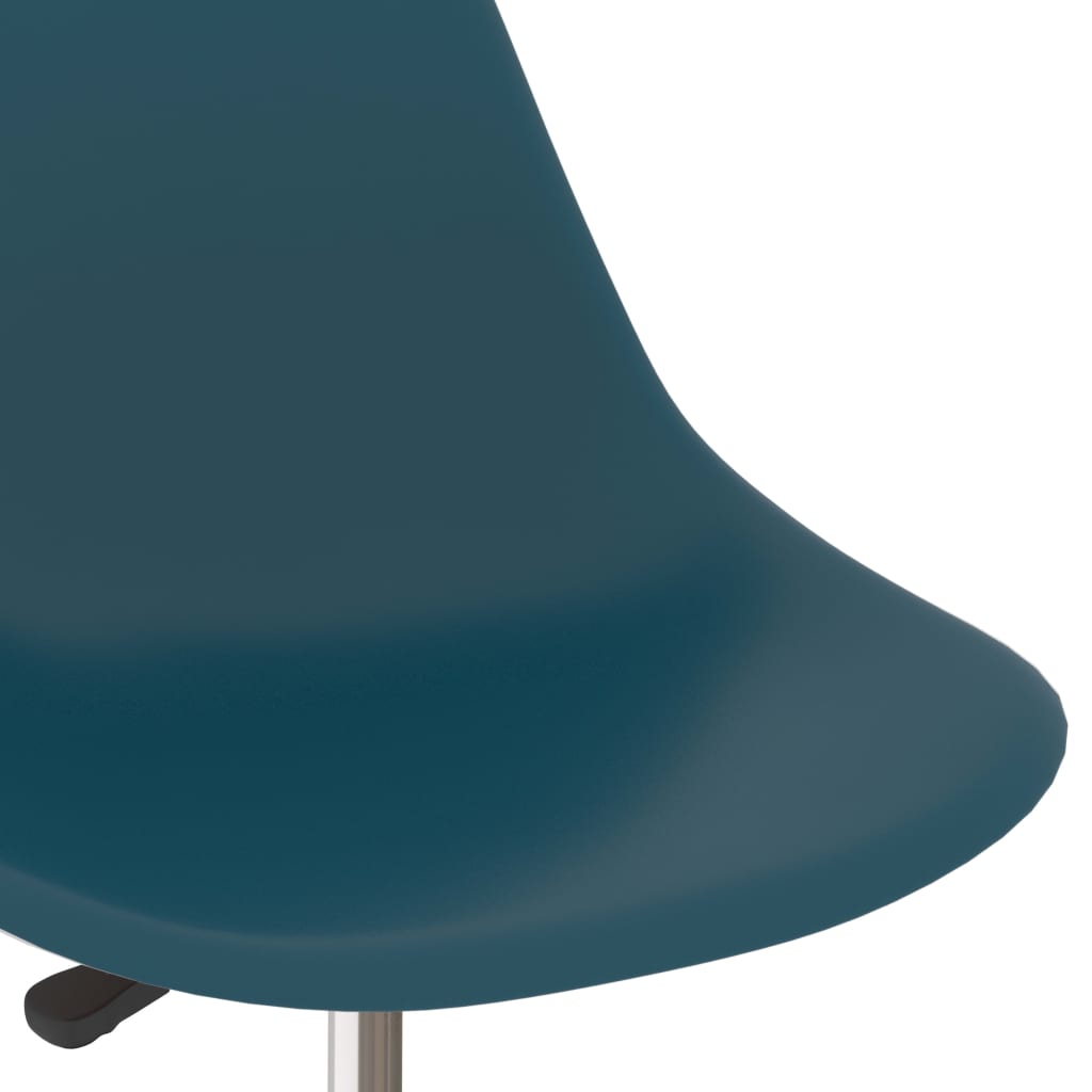 Eetkamerstoelen 2 st draaibaar PP blauw